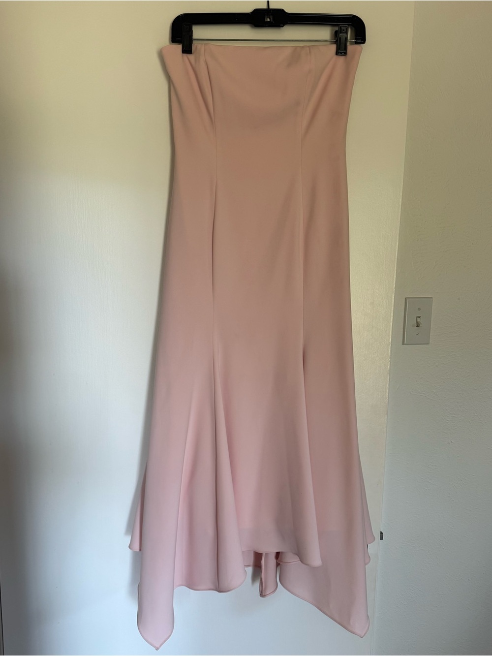 Pink Jay Godfrey strapless fairy hem dress